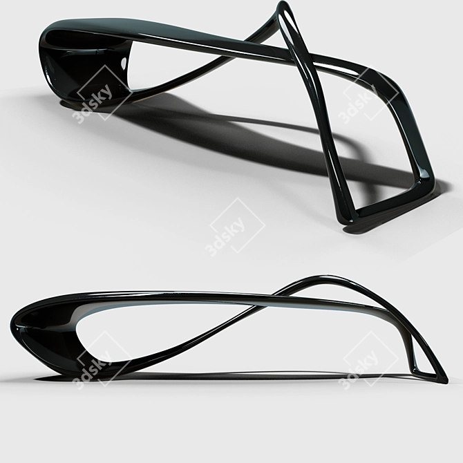 Sleek E-Turn Bench by Kundalini 3D model image 1