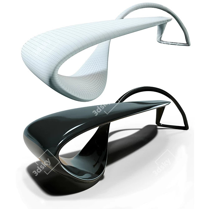 Sleek E-Turn Bench by Kundalini 3D model image 2