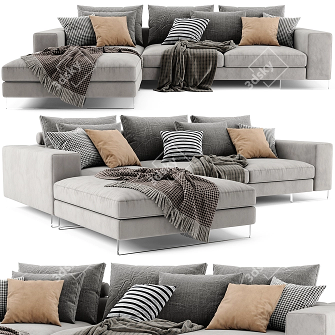 Flexform Lightpiece Sofa Set 3D model image 1