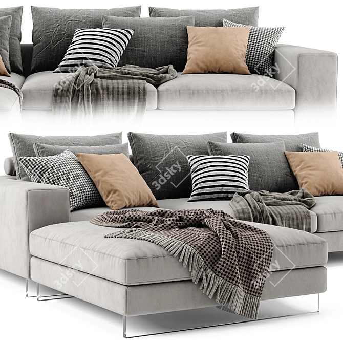 Flexform Lightpiece Sofa Set 3D model image 4