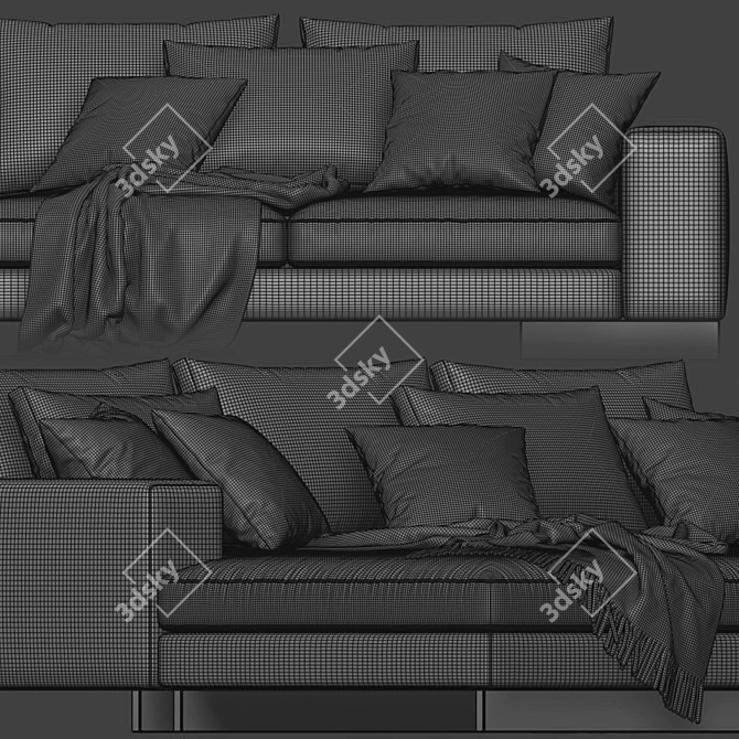 Flexform Lightpiece Sofa Set 3D model image 5