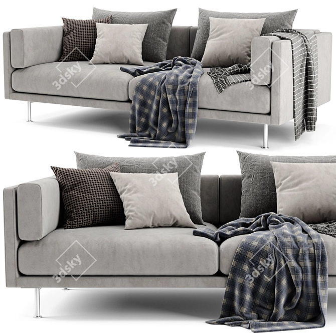 Moroso Josh 2.0: Modern 2-Seater Sofa 3D model image 3