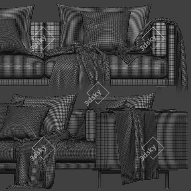 Moroso Josh 2.0: Modern 2-Seater Sofa 3D model image 5