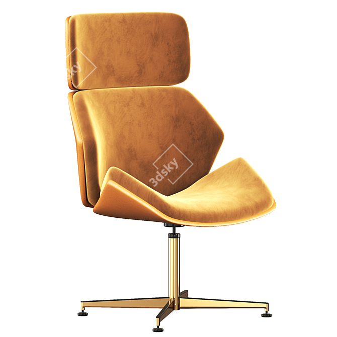 Elegant Aura Cross Soro Chair 3D model image 2