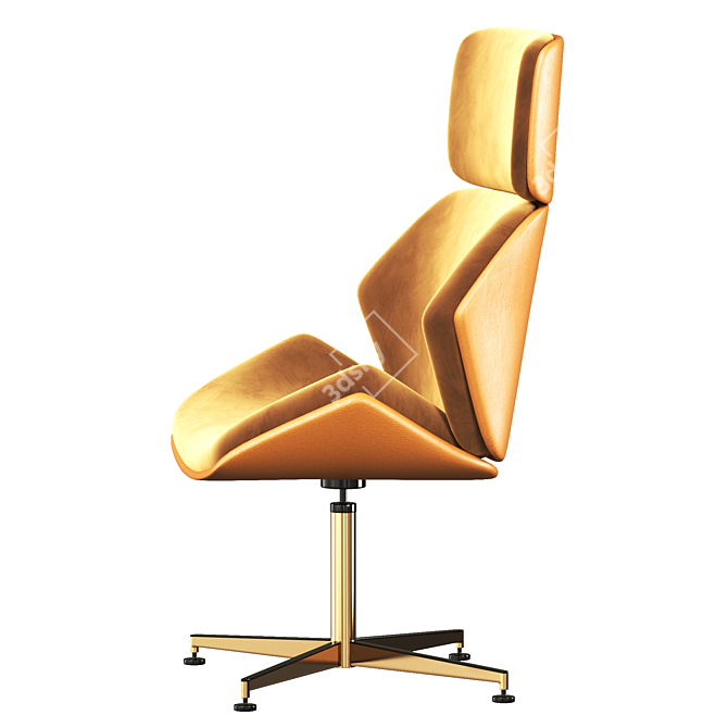 Elegant Aura Cross Soro Chair 3D model image 4