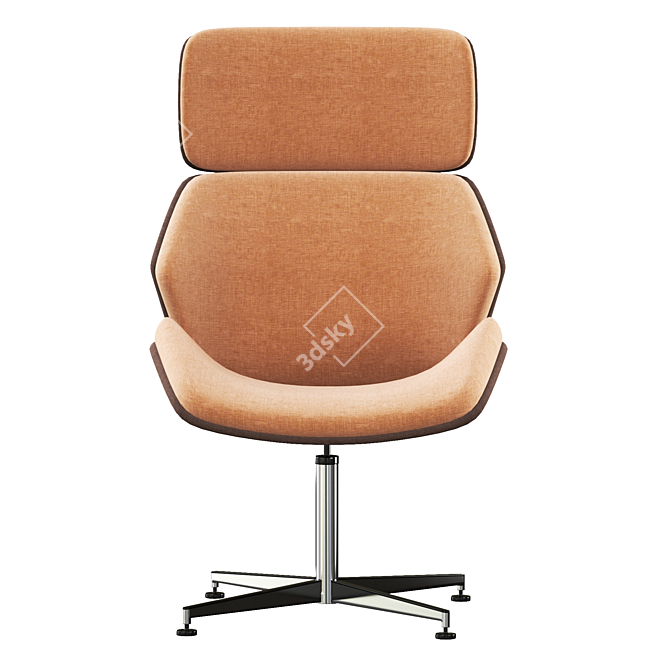 Elegant Aura Cross Soro Chair 3D model image 9