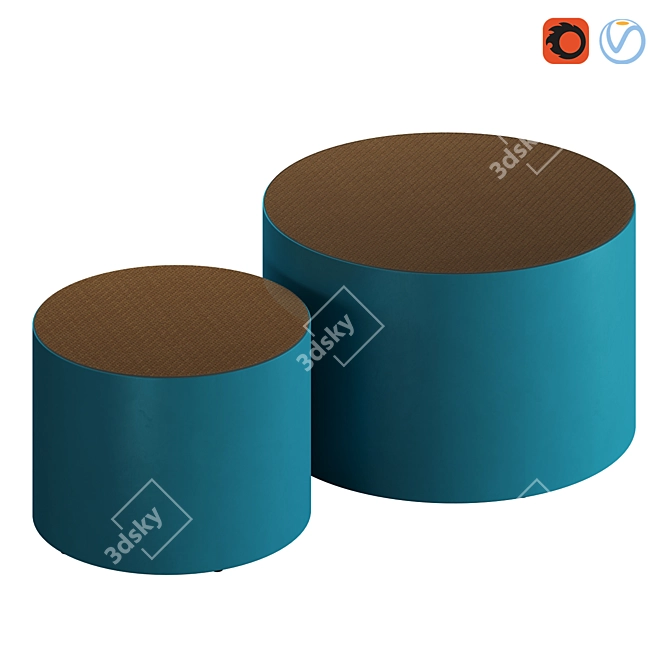 Rimel Tables: Stylish and Functional 3D model image 1