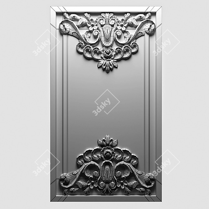 Facade Wood 1: CNC-Compatible 3D Model 3D model image 4