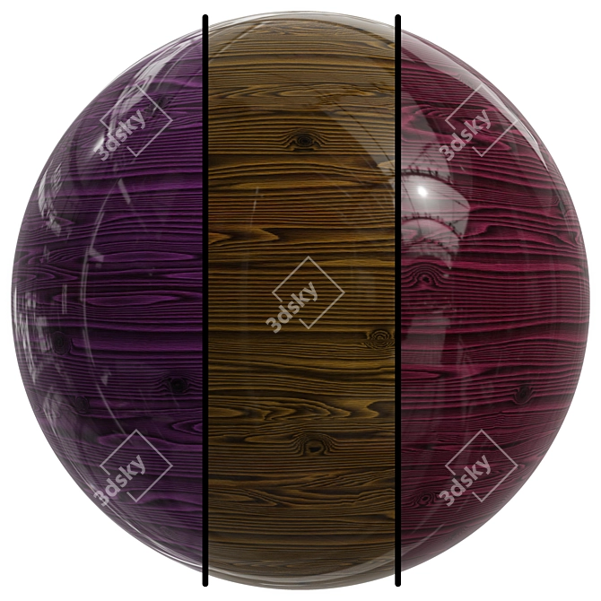 Sleek Wood Effect | Seamless 3D model image 1