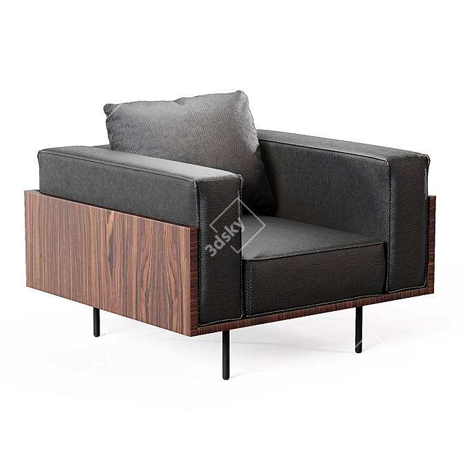 Elegant Minotti Brasilia Armchair: Luxury and Comfort 3D model image 1