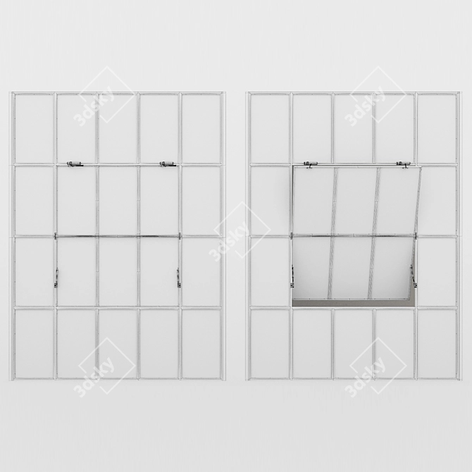  Sleek Aluminum Window: High-quality Render & Materials 3D model image 4