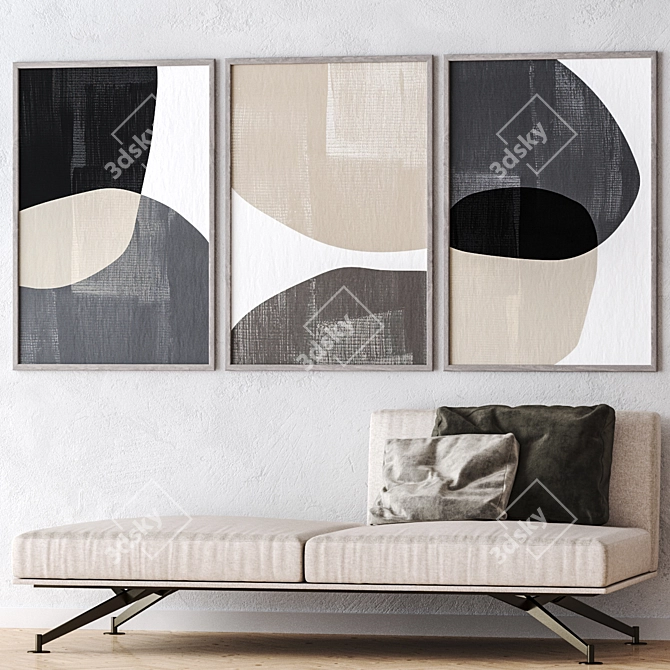 Bump Texture Framed Wall Paintings 3D model image 2