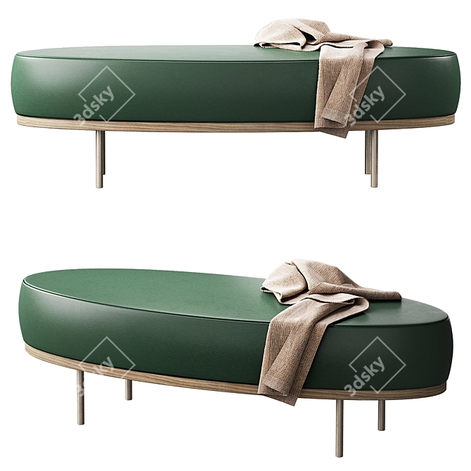 Elegant Beverly Bench - Doimo Salotti 3D model image 1