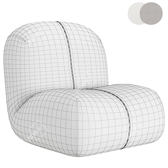 Pukka Modern Lounge Chair 3D model image 5