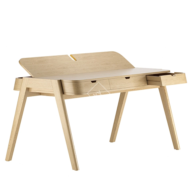 Sleek Shelter Desk: Modern Design 3D model image 1