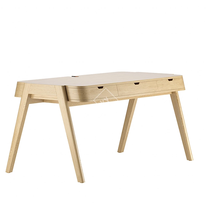 Sleek Shelter Desk: Modern Design 3D model image 2