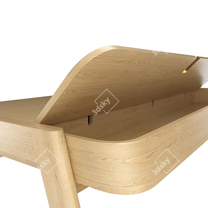 Sleek Shelter Desk: Modern Design 3D model image 5