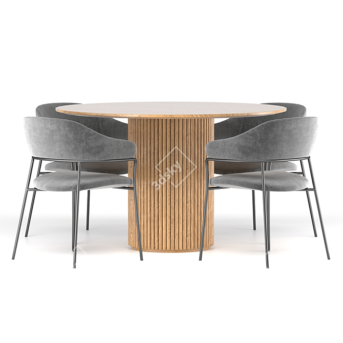 Elegant Signorina Dining Set 3D model image 2