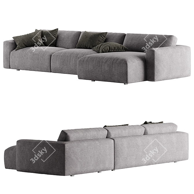 Modern Fenton RAF Sectional - Montford Onyx 3D model image 2