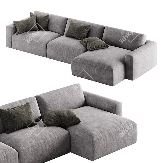 Modern Fenton RAF Sectional - Montford Onyx 3D model image 3