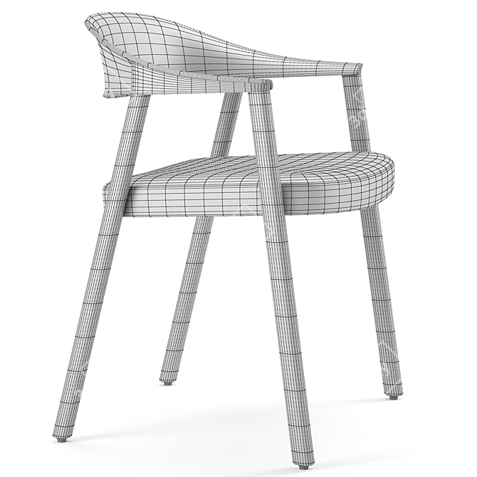 Elegant Hera Armchair: High-quality, Textured & Fully-Textured Pedrali 3D model image 7