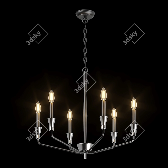 Sleek 6-Light Pendant: 732167 Ragno Lightstar 3D model image 2