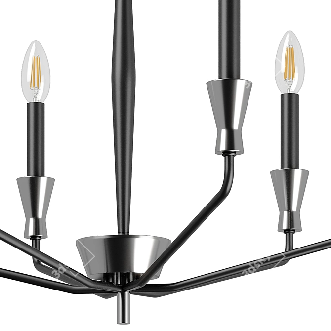 Sleek 6-Light Pendant: 732167 Ragno Lightstar 3D model image 3