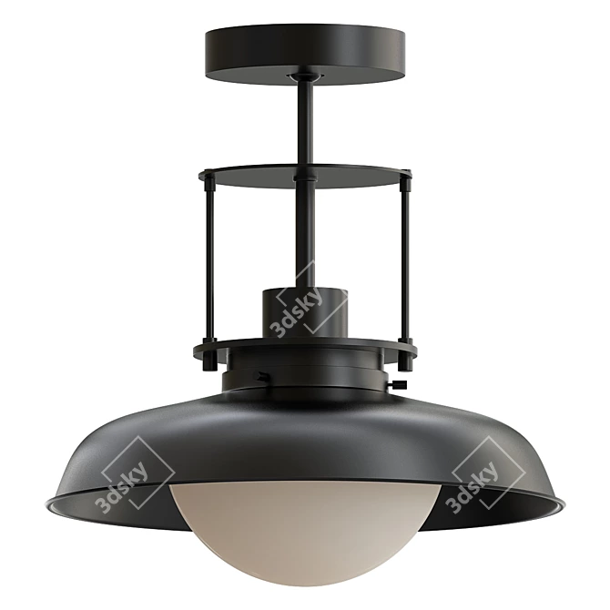 Ormandy 12" Semi-Flush Fixture 3D model image 1