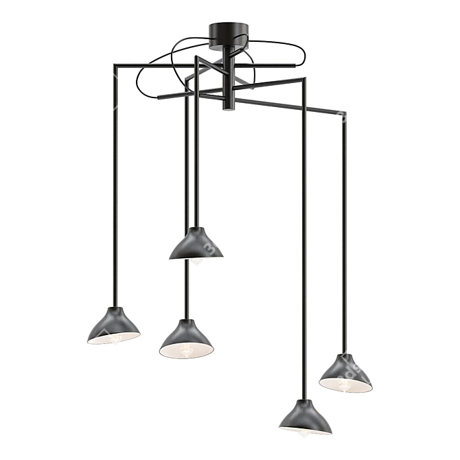 Sleek Pendant Light: SHIFT 5 3D model image 1