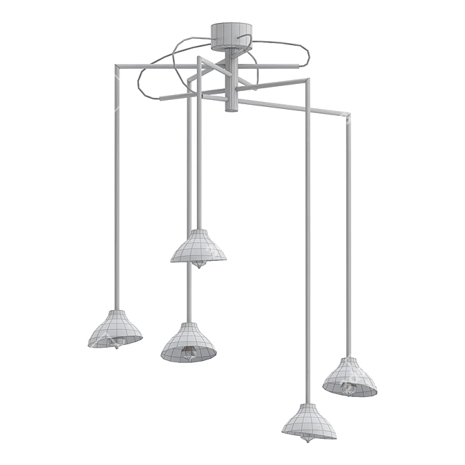 Sleek Pendant Light: SHIFT 5 3D model image 2