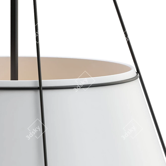 Sleek Conical Pendant Light 3D model image 3