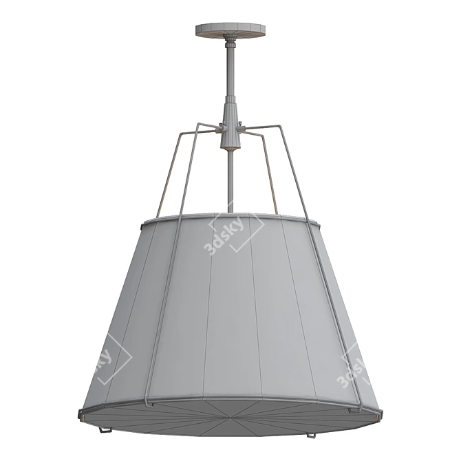 Sleek Conical Pendant Light 3D model image 4