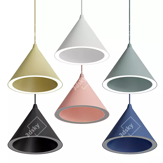 Nordic Metal Pendant Lamp 3D model image 5