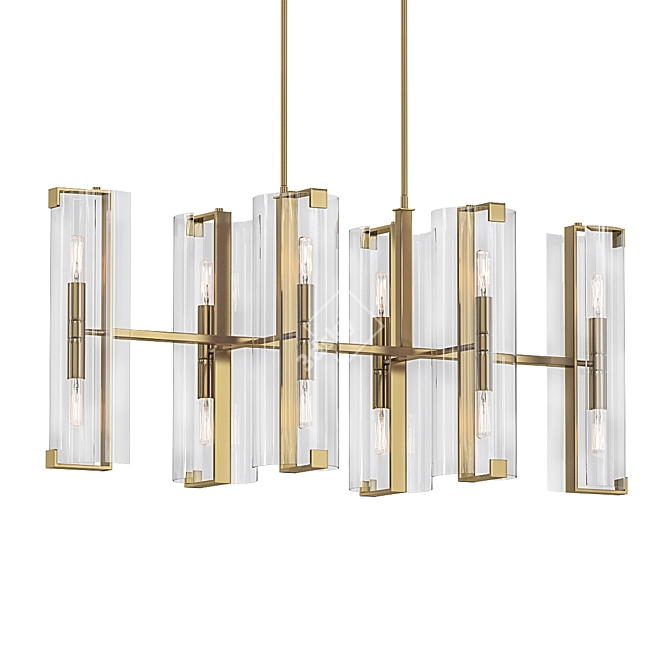 Elegant Winfield Chandelier 3D model image 1