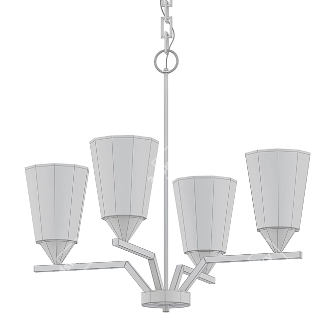 Sleek Black Chandelier: Kichler Skagos 3D model image 2