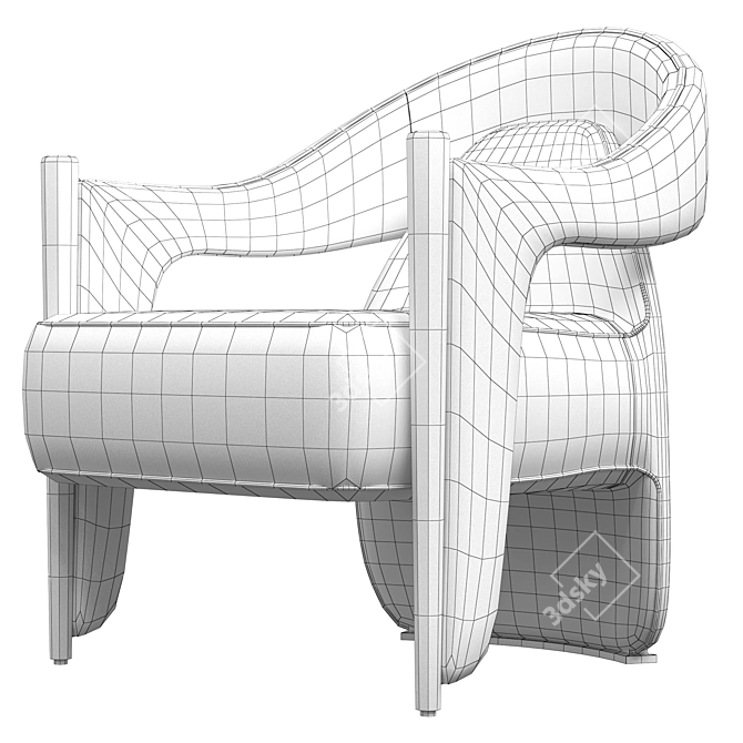 Elegant Ye ze Armchair for Modern Homes 3D model image 4