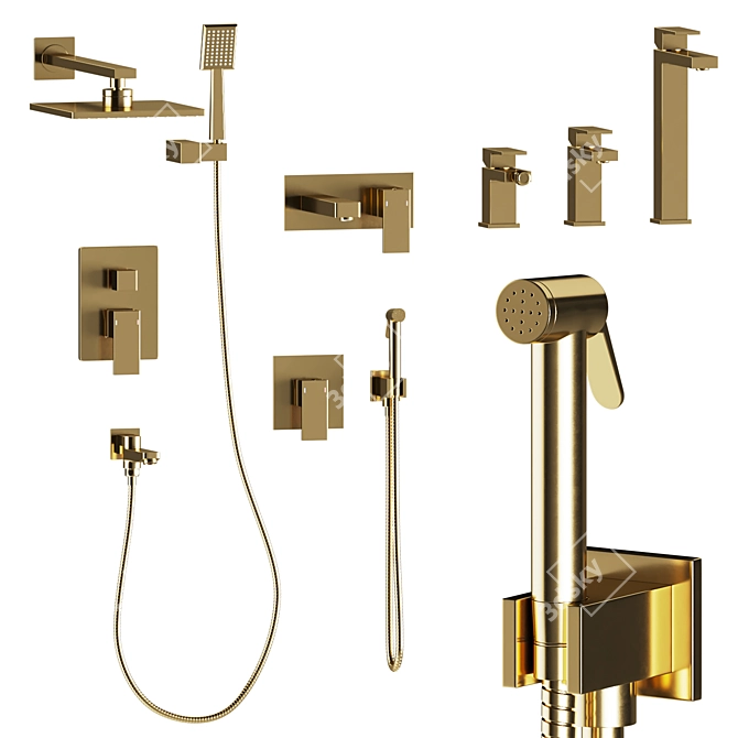 Timo Selene Collection: Complete Bathroom Set 3D model image 3