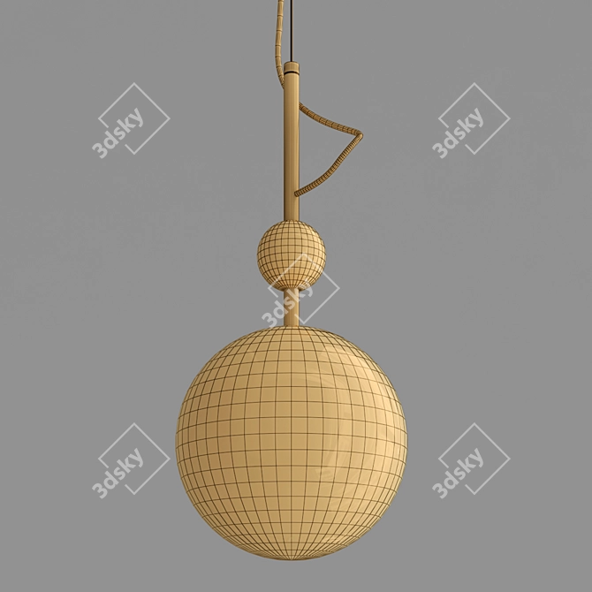 Sleek Solar Powered Design Lamp 3D model image 2