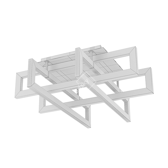 Elegant Metal Chandelier 3D model image 2