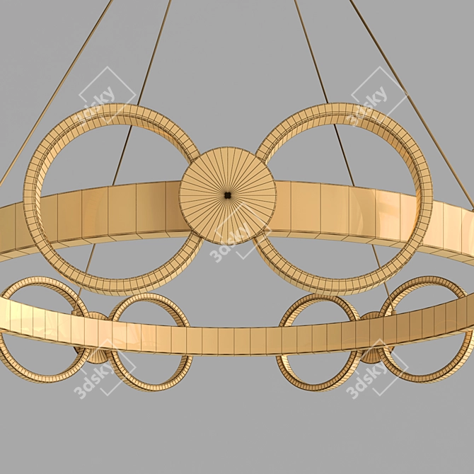 Sleek Benedikta Pendant Light 3D model image 2