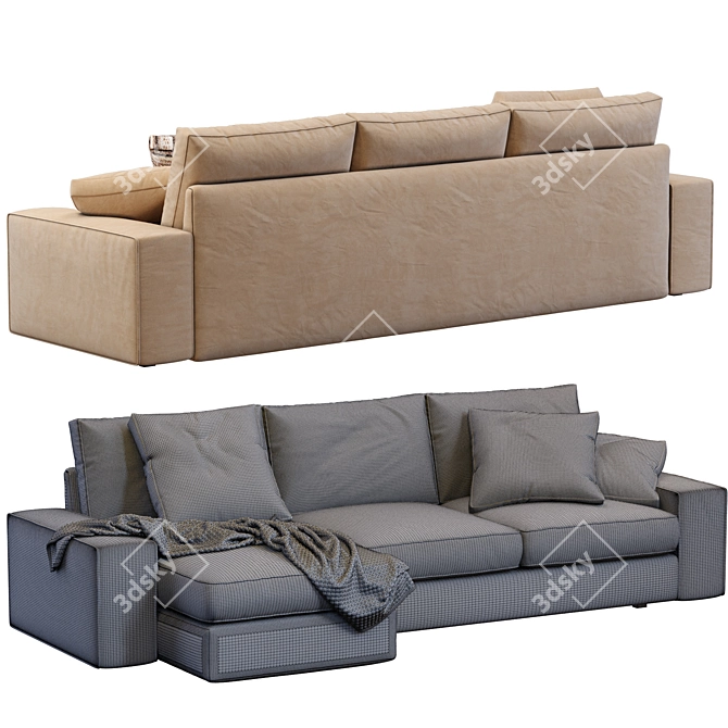 Stylish Kivik Sofa by Ikea 3D model image 5
