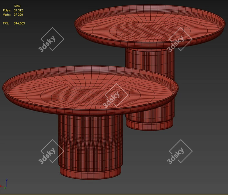 Cosmo Vaso Color Coffee Table: Stylish Colors for Your Living Room 3D model image 2