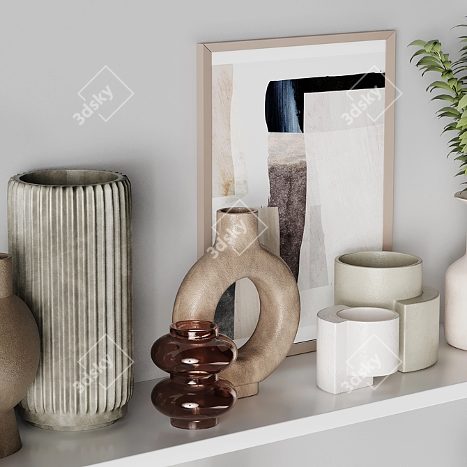 Elegant Decorative Set 3D model image 4