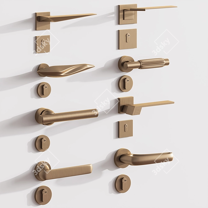 Elegant Door Knob Design 3D model image 3