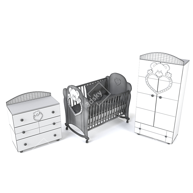 Stella Kids Furniture Set: Stylish and Functional 3D model image 5