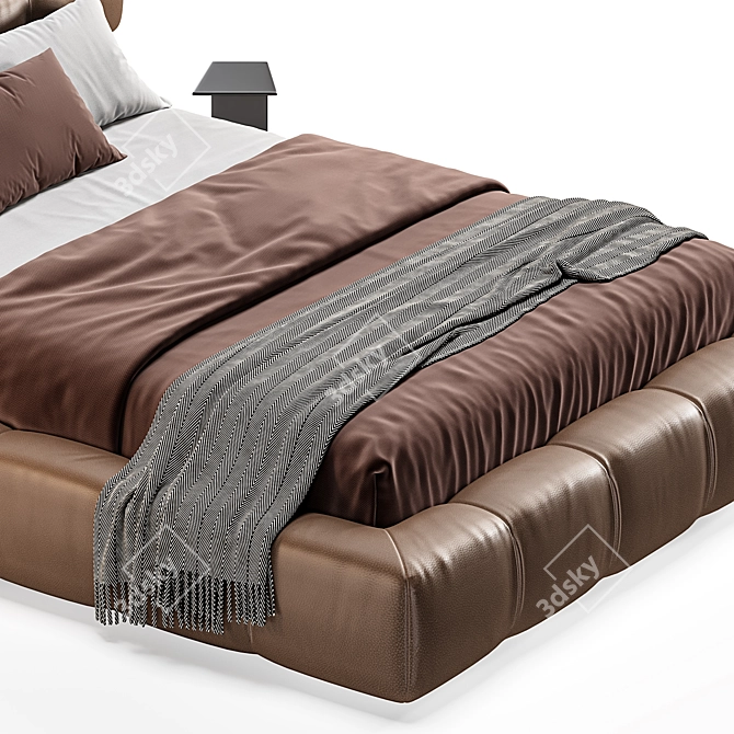 Luxurious B&B Italia Tufty Bed 3D model image 4