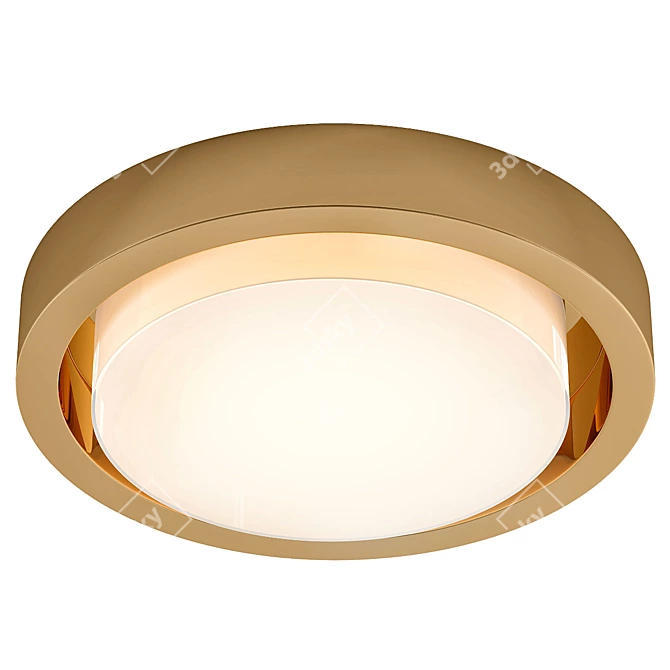 Elegant Gold Button Lamp 3D model image 1