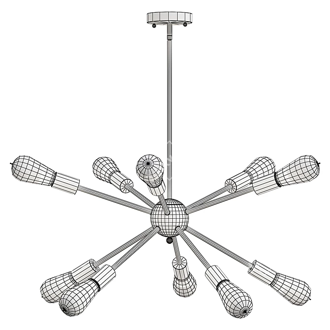 Dante Sputnik Chandelier: Modern Elegance for Your Ceiling 3D model image 2