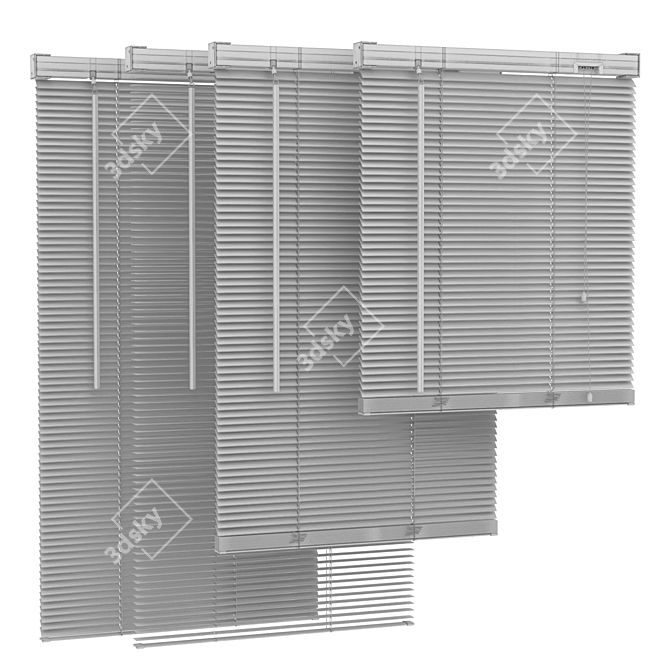 Adjustable Venetian Blinds 3D model image 2