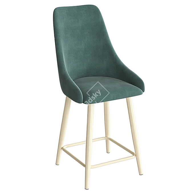 Hank Metal Leg Chair 3D model image 1